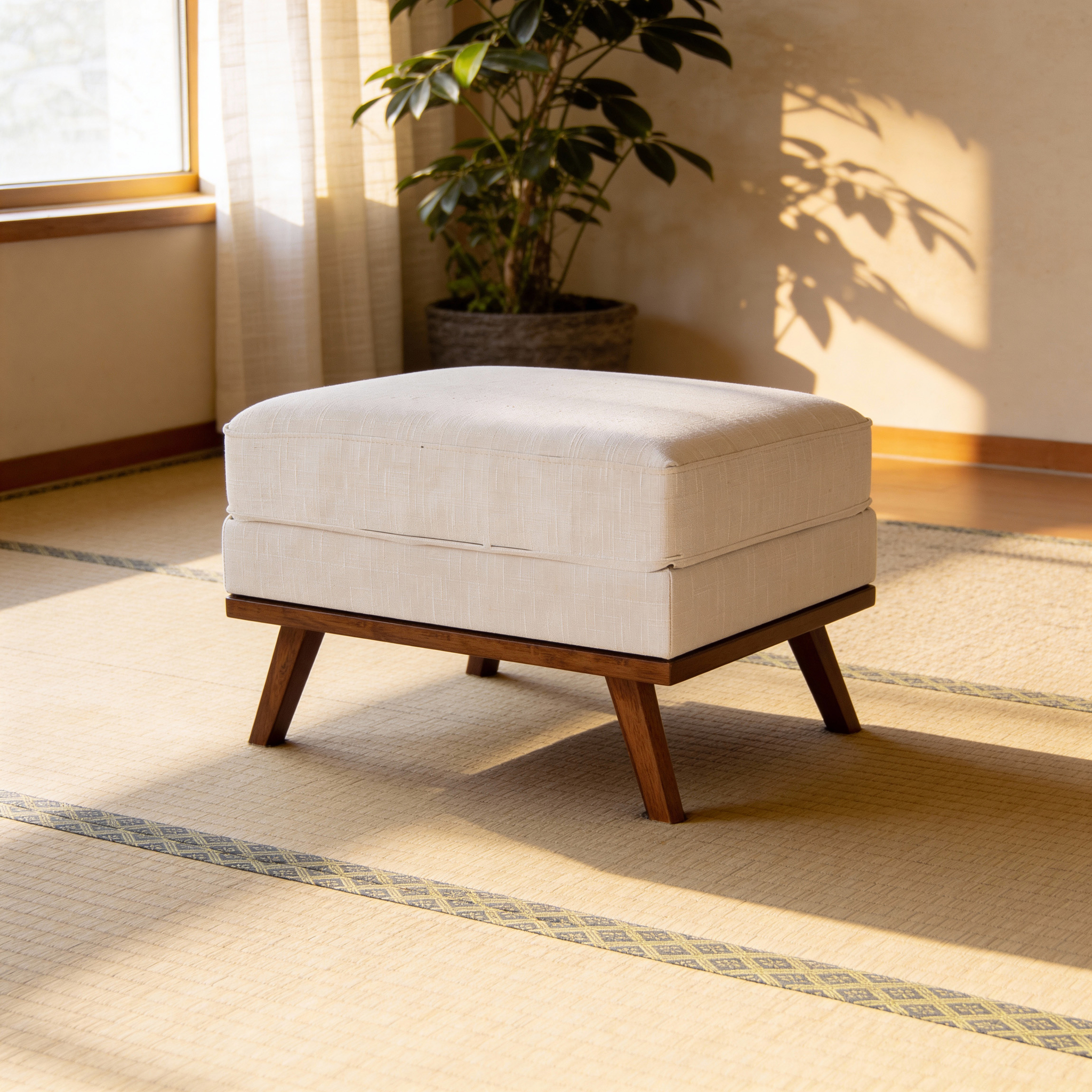 Voetenbank Japandi beige - Afbeelding 2