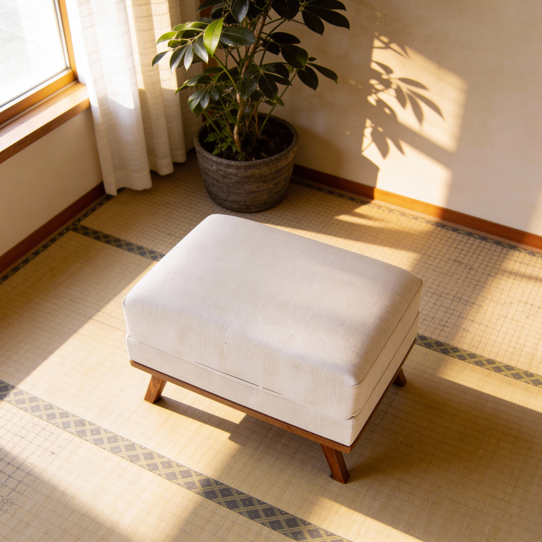 Voetenbank Japandi beige - Afbeelding 3