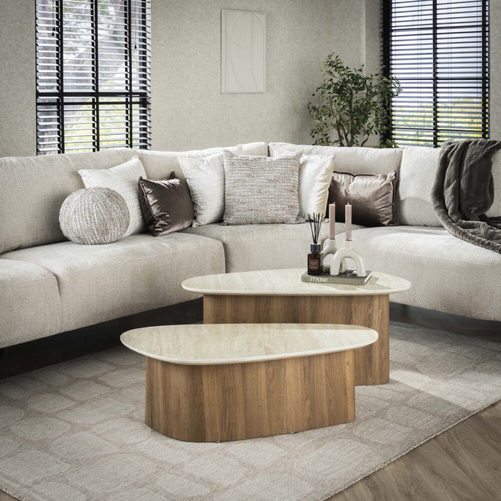 Salontafel Romano driehoekig set/2