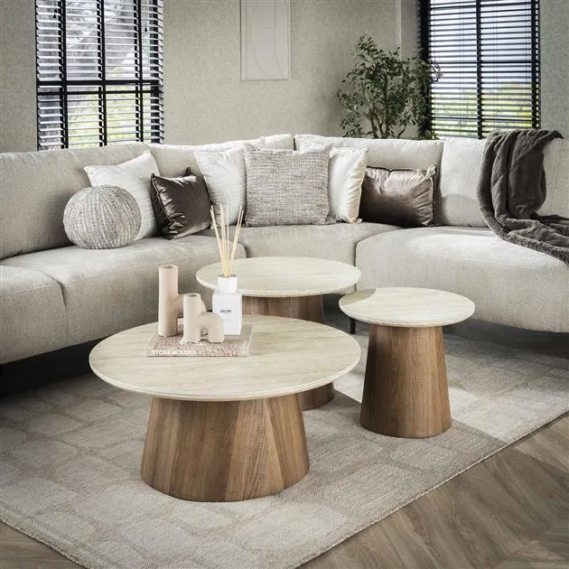 Salontafel Romano rond set/3 - Afbeelding 4