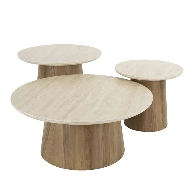 Salontafel Romano rond set/3 - Afbeelding 7