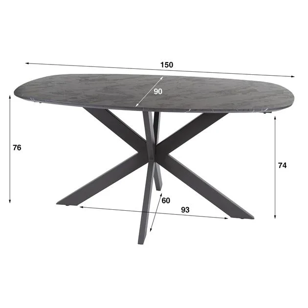 Eettafel Onyx Cross 150 - Afbeelding 6