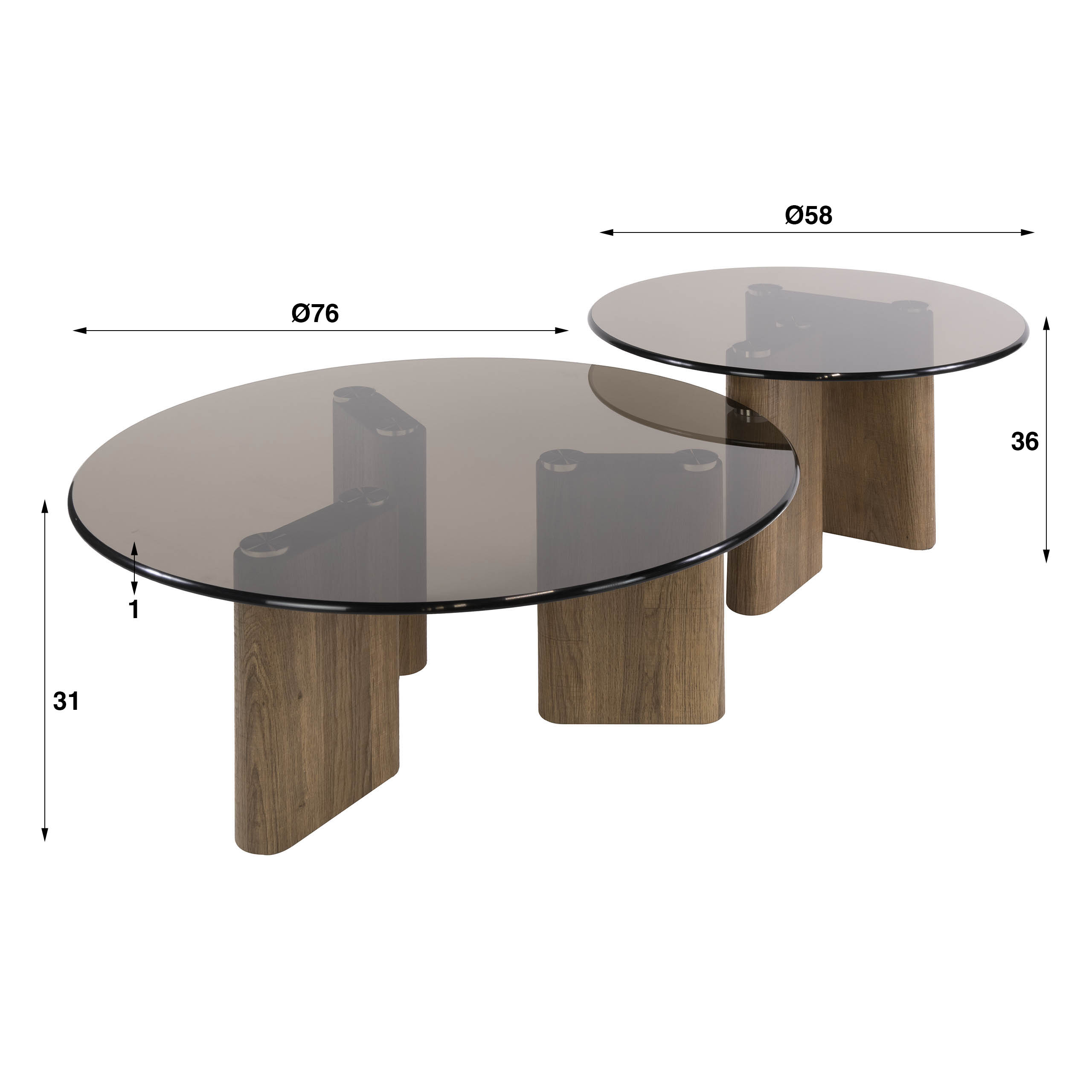 Salontafel Tinto rond set/2 - Afbeelding 4