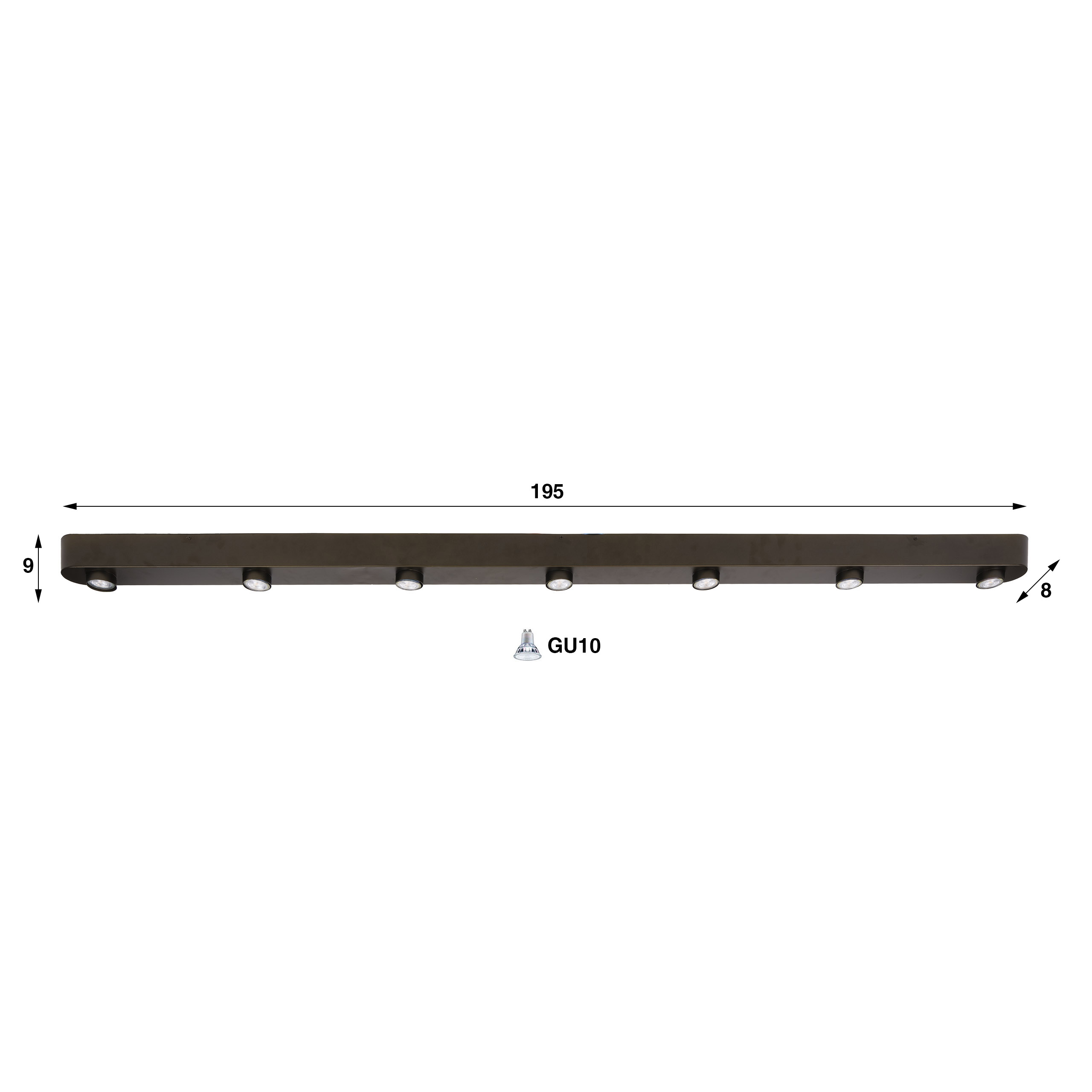 Plafondlamp Bar 7L - Afbeelding 3