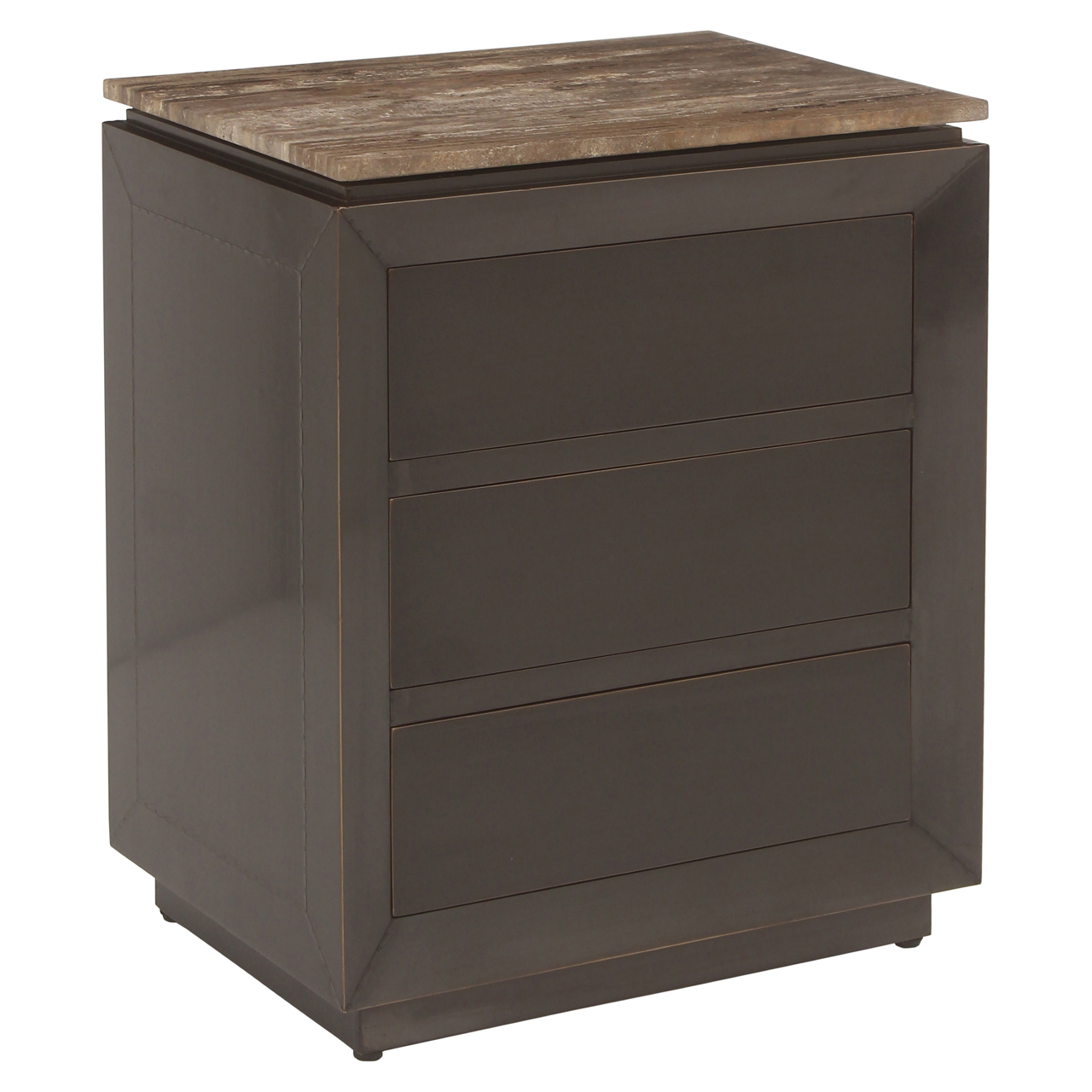 Nachtkastje Russo ash 3-drawers bruin