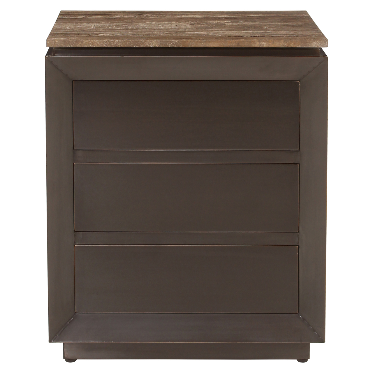 Nachtkastje Russo ash 3-drawers bruin - Afbeelding 3