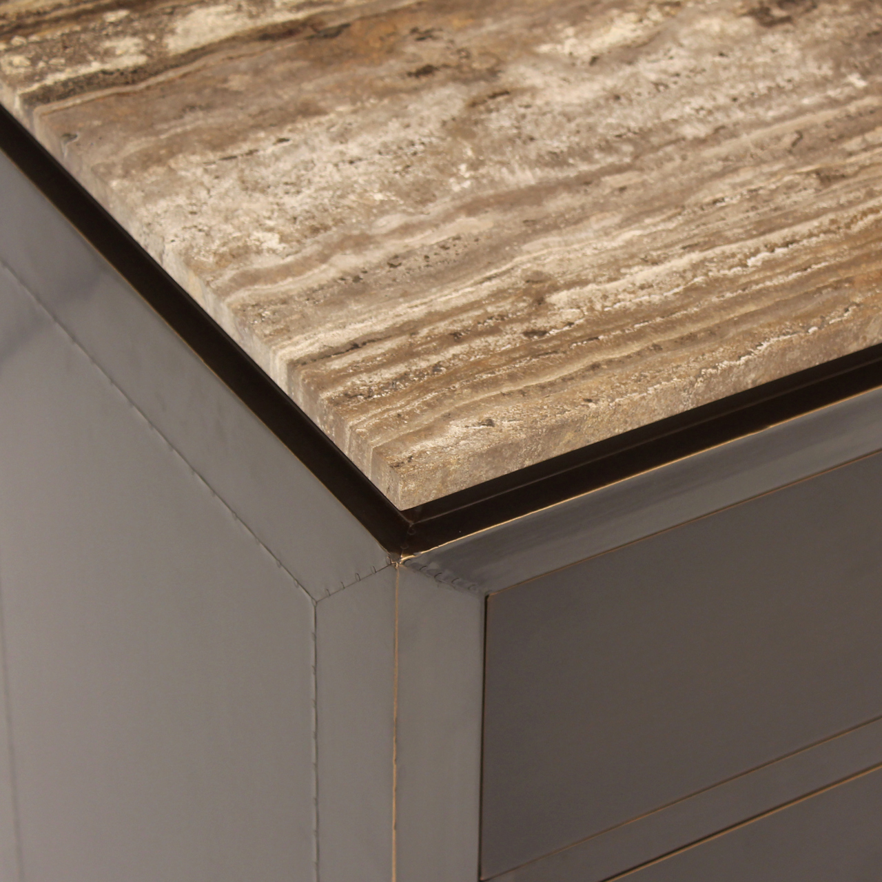 Nachtkastje Russo ash 3-drawers bruin - Afbeelding 5