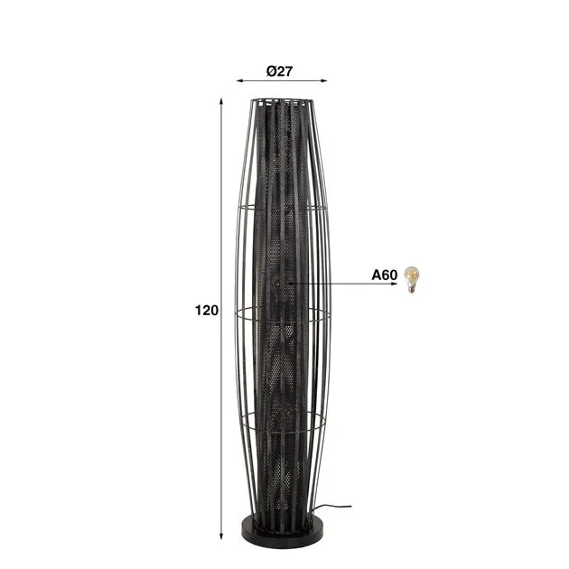 Vloerlamp Cylinder Mesh 3L 120 - Afbeelding 12