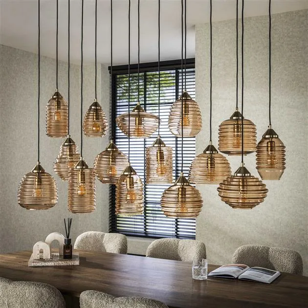 Hanglamp Rib Glass 5+5+5L - Afbeelding 7