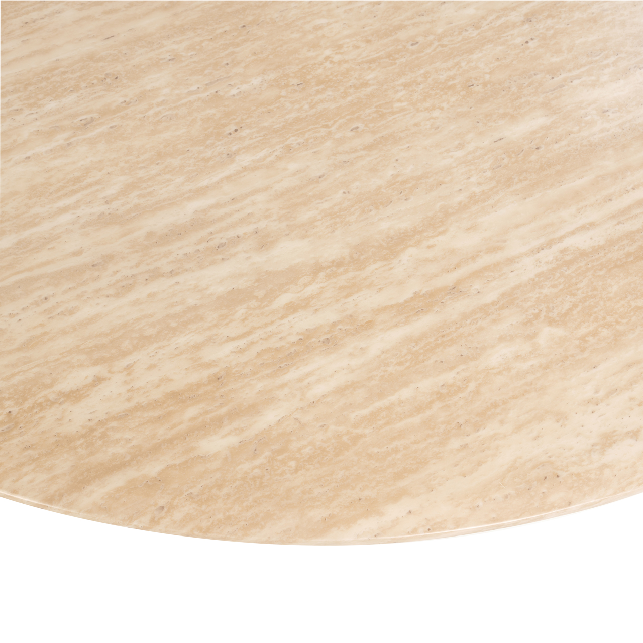 Eetkamertafel Montgommery beige Ø130 cm - Afbeelding 2