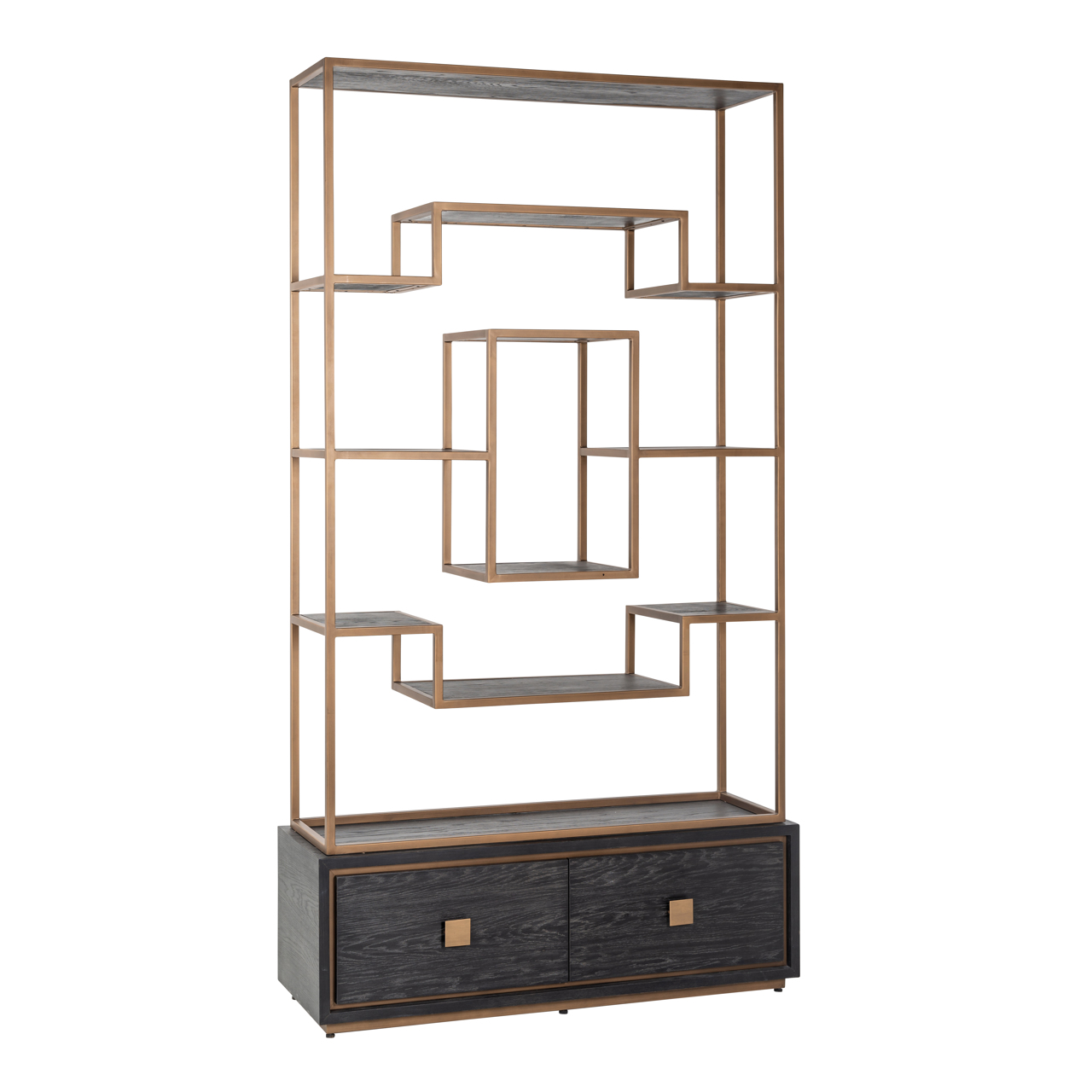 Wandkast Hunter rustic zwart