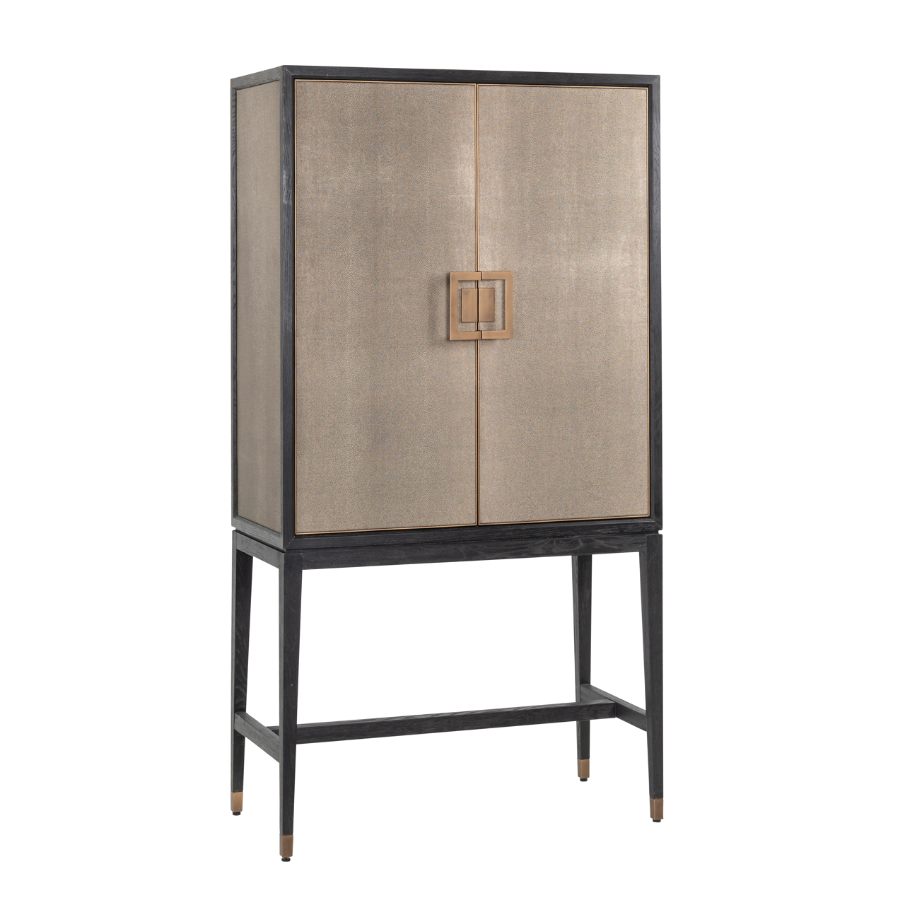 Opbergkast Bloomville shagreen messing