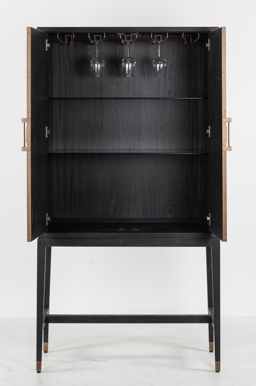 Opbergkast Bloomville shagreen messing - Afbeelding 6