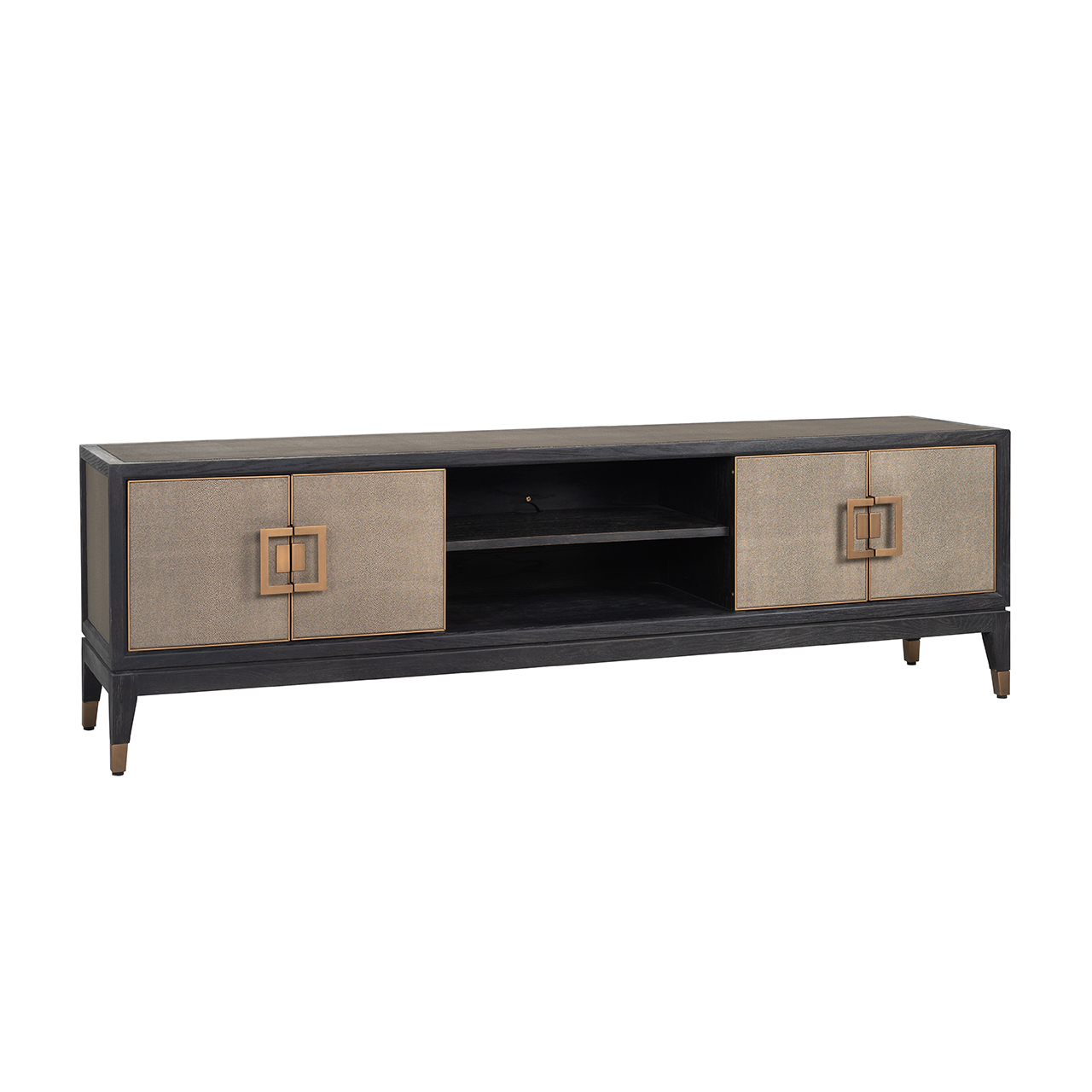 TV-meubel Bloomville shagreen messing