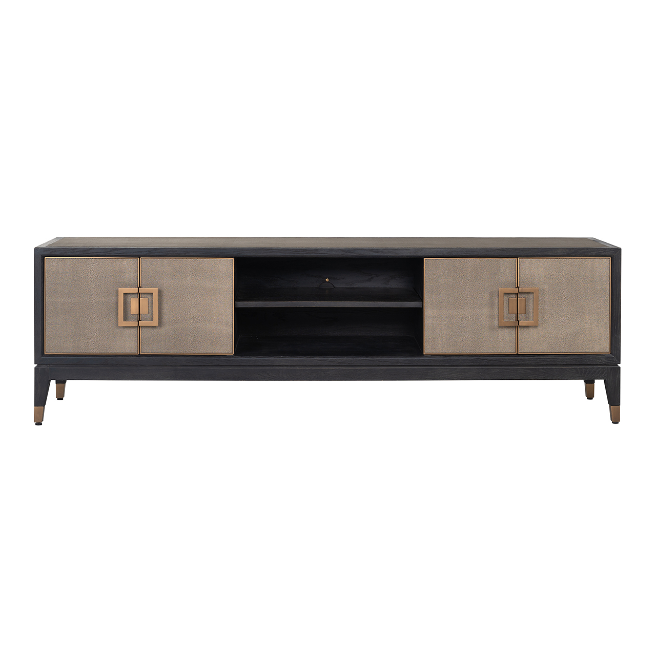 TV-meubel Bloomville shagreen messing - Afbeelding 4