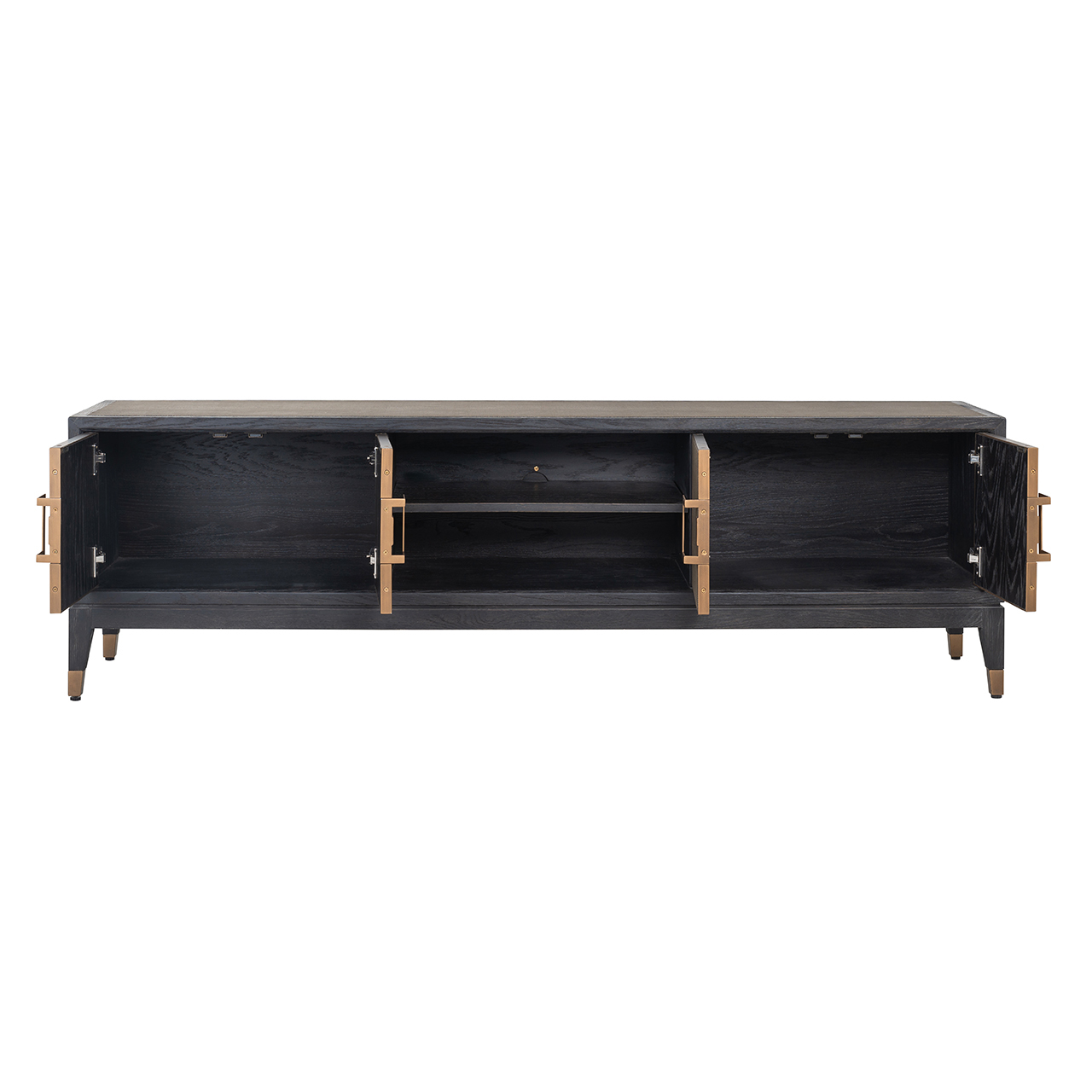 TV-meubel Bloomville shagreen messing - Afbeelding 5