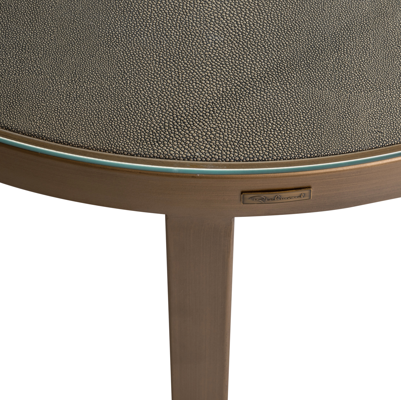 Salontafel Bloomville shagreen incl. tops messing glas set van 2 - Afbeelding 5