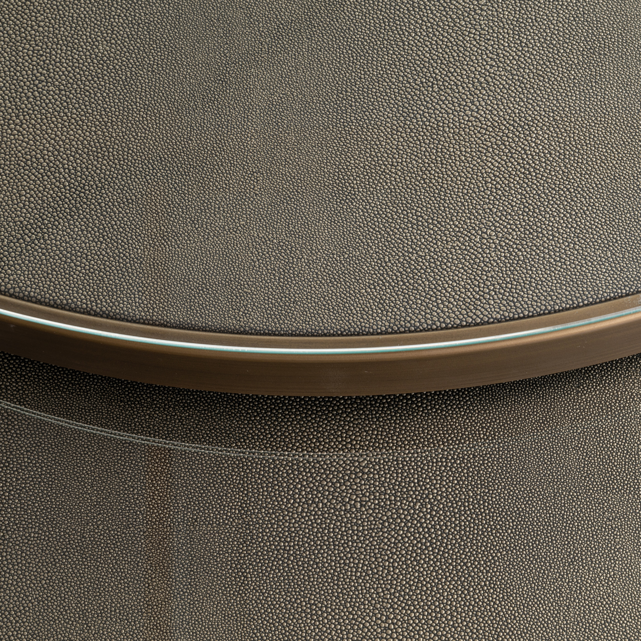Salontafel Bloomville shagreen incl. tops messing glas set van 2 - Afbeelding 7