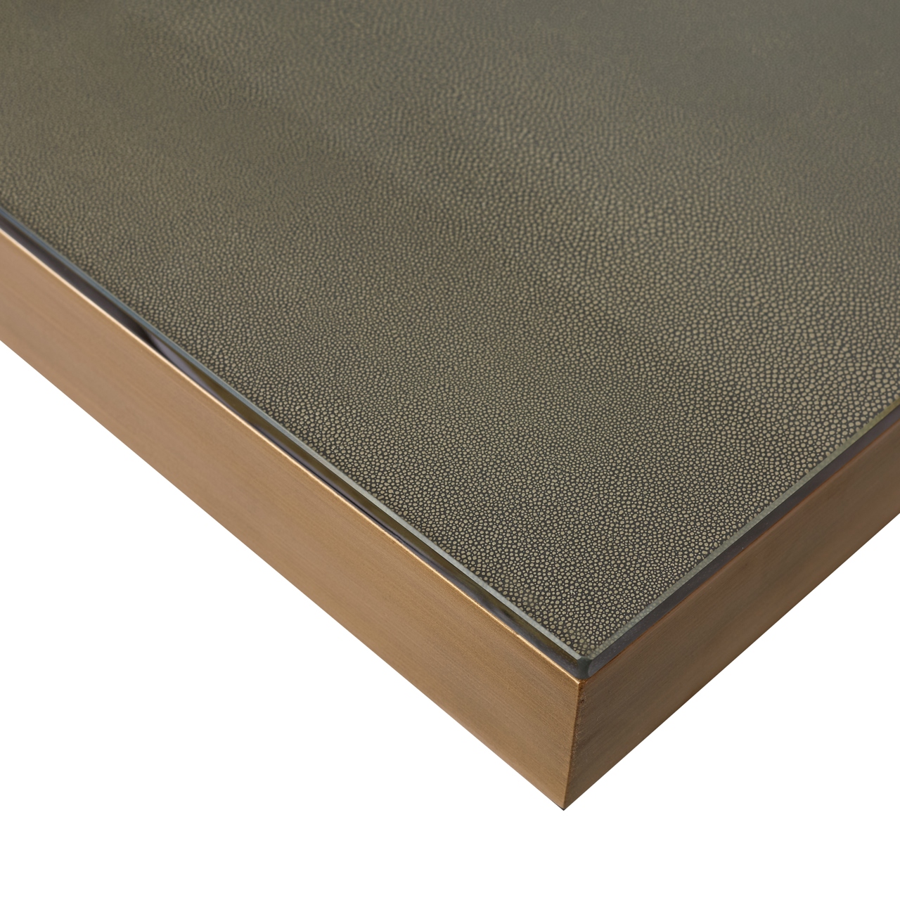 Eetkamertafel Bloomville shagreen incl. top messing glas 200 cm - Afbeelding 7