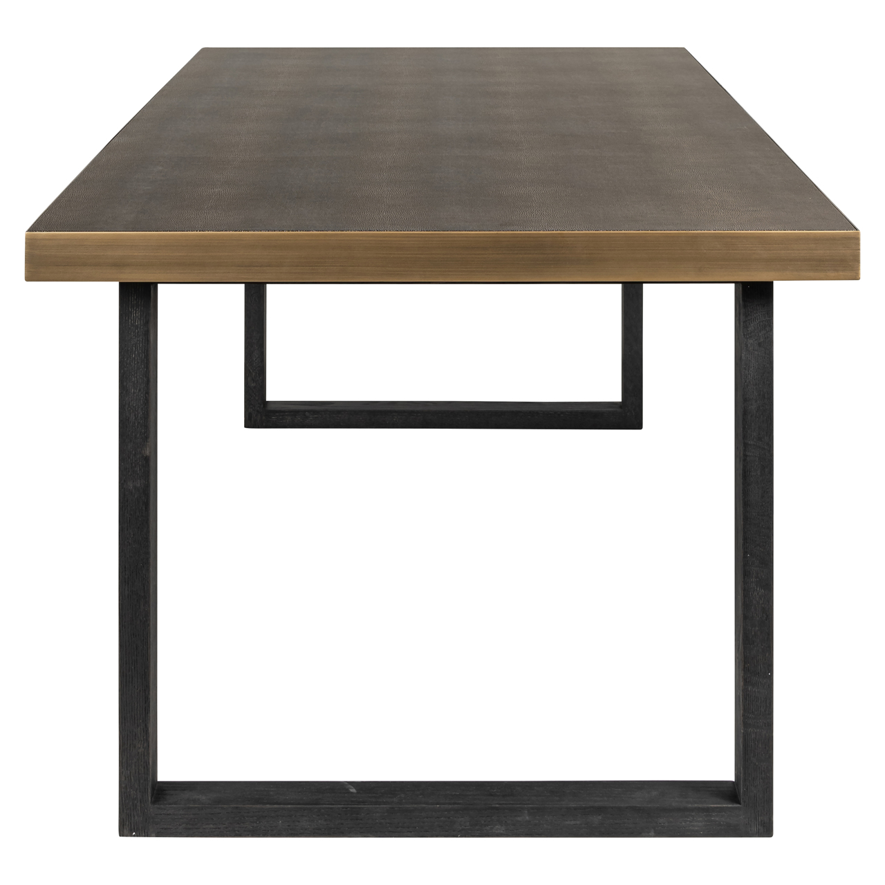 Eetkamertafel Bloomville shagreen incl. top messing glas 230 cm - Afbeelding 2