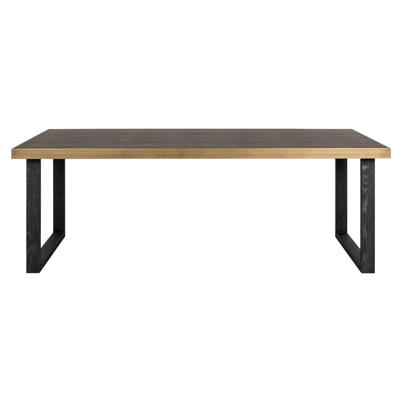 Eetkamertafel Bloomville shagreen incl. top messing glas 230 cm - Afbeelding 4