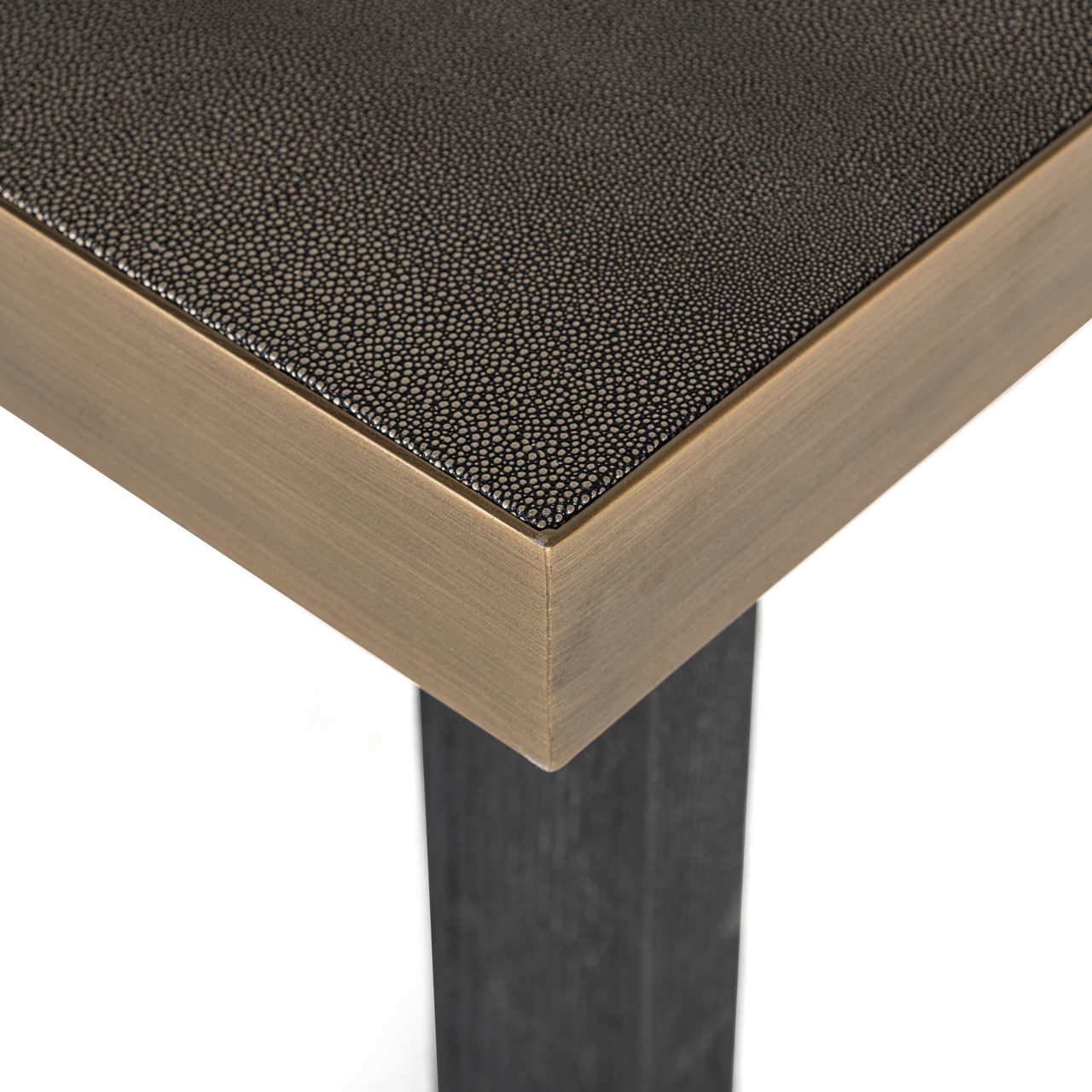 Eetkamertafel Bloomville shagreen incl. top messing glas 230 cm - Afbeelding 6