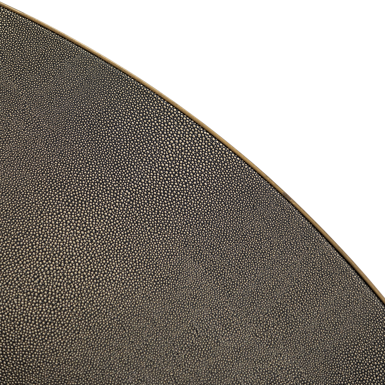 Eetkamertafel Bloomville shagreen incl. top messing glas Ø140 cm - Afbeelding 5