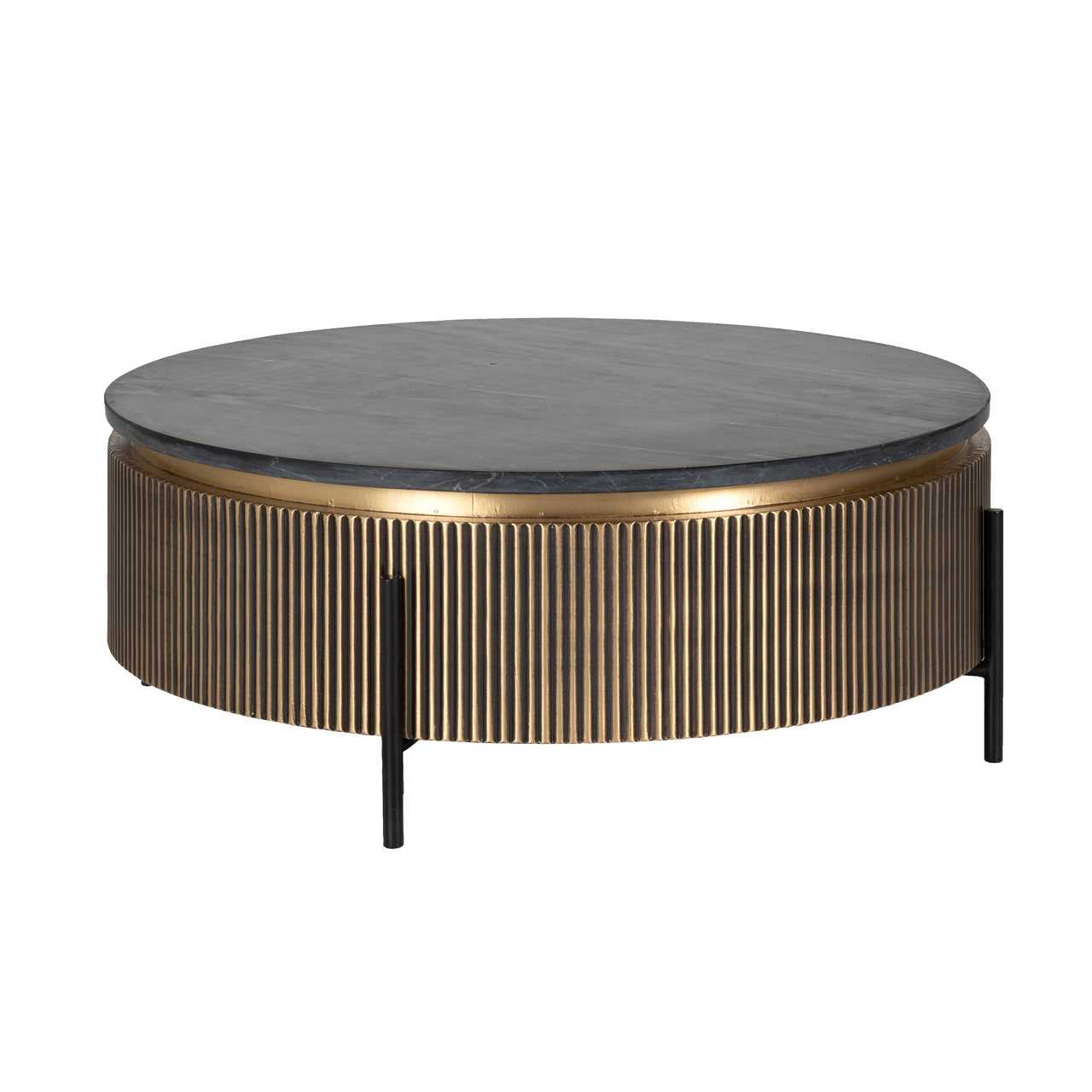 Salontafel Ironville goud Ø90 cm