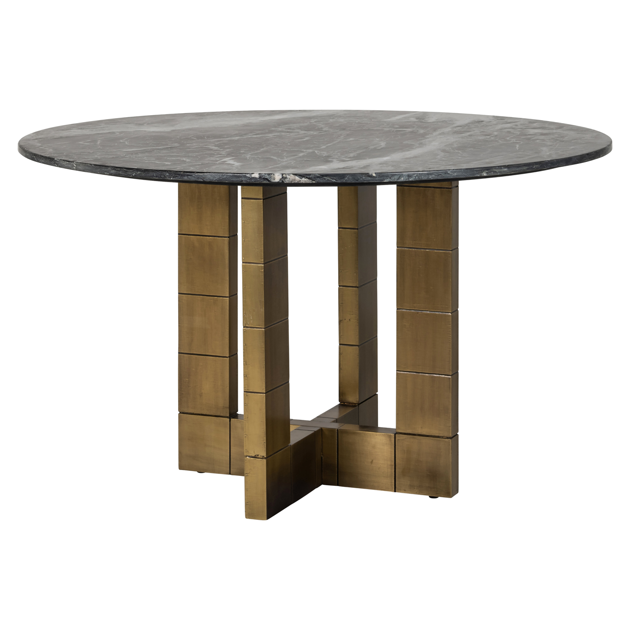 Eetkamertafel Collada zwart/goud Ø130 cm