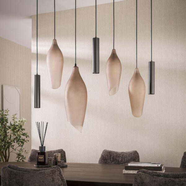 7699_90F_1 Hanglamp Cocoon pendel 4+3L
