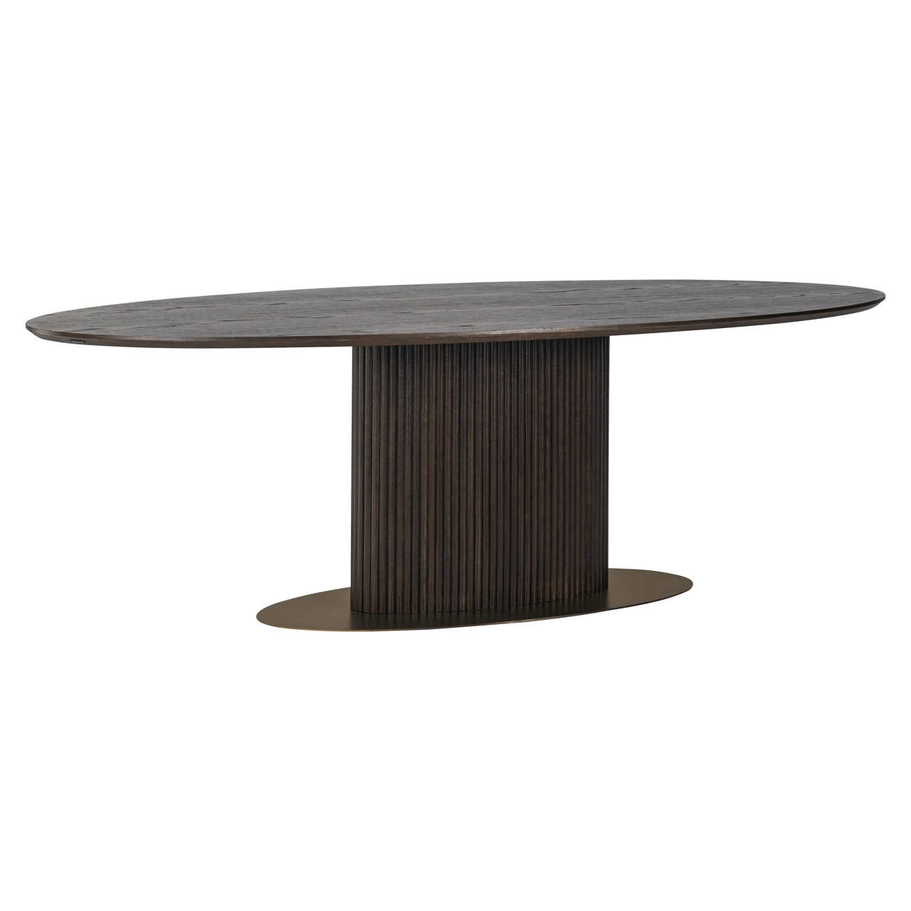 Eetkamertafel Luxor ovaal bruin 235 cm