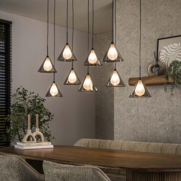 7765_39G_1 Hanglamp Conic 5+4L