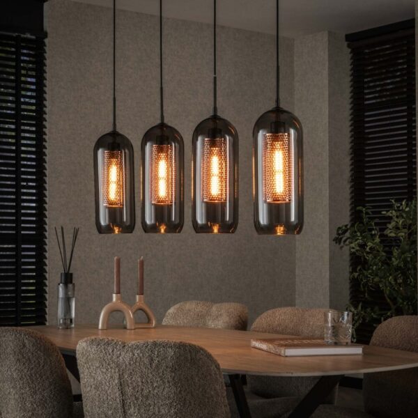 7831_77_1 Hanglamp Smoke Mesh 4L