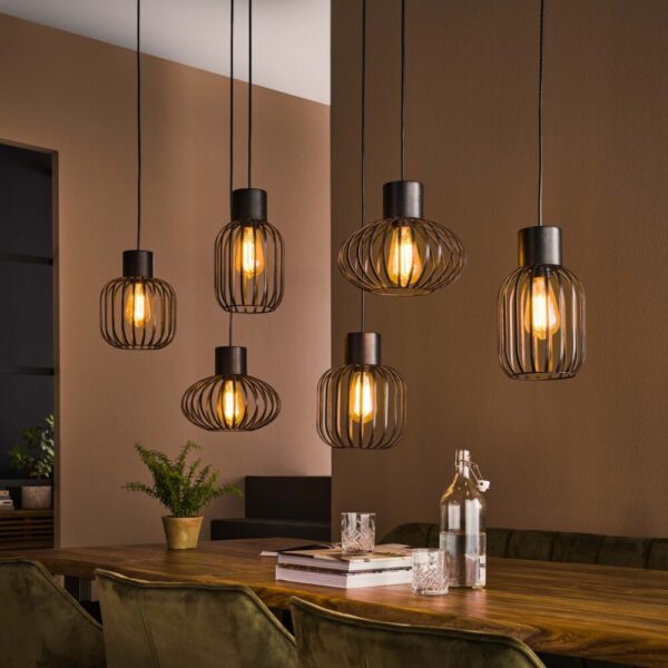 7835_76_1 Hanglamp Mix Metal 3+3L