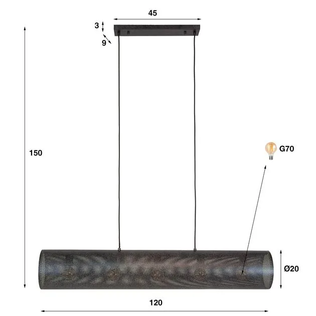 Hanglamp Tubon Mesh 5L - Afbeelding 6