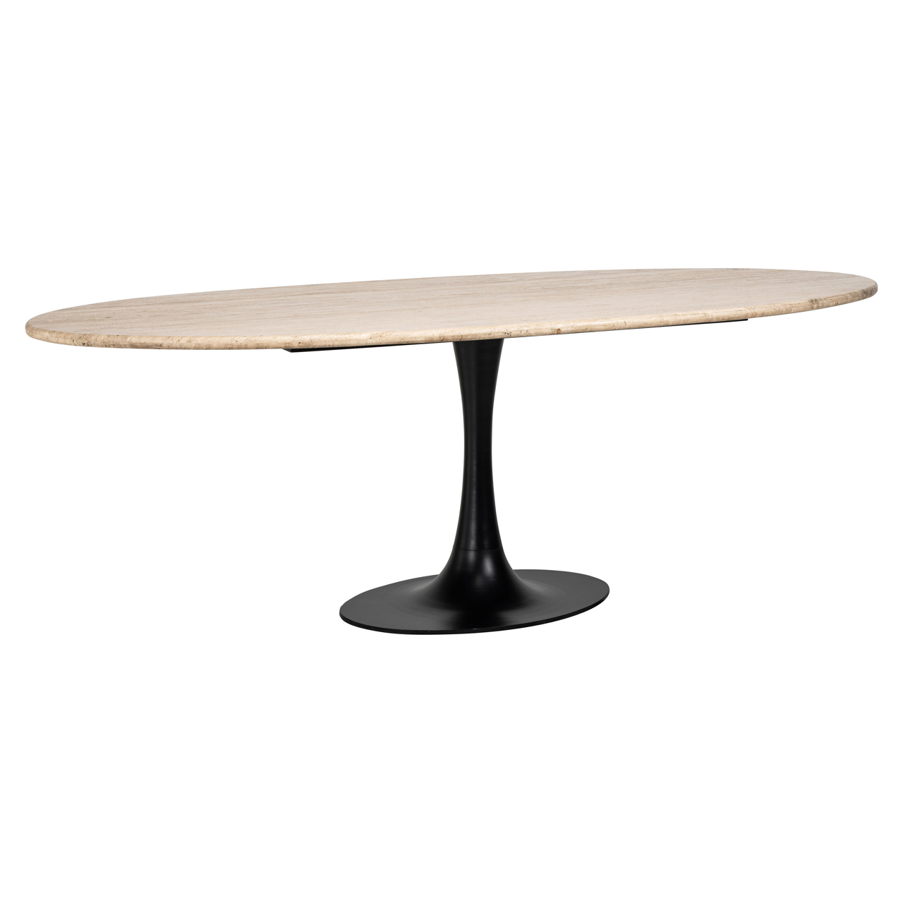 Eetkamertafel Hampton ovaal zwart 230 cm