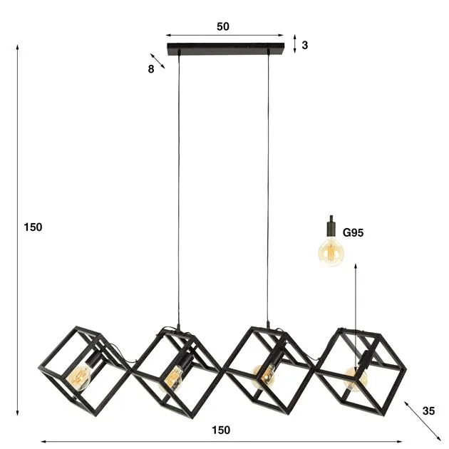 Hanglamp Cube 4L - Afbeelding 8