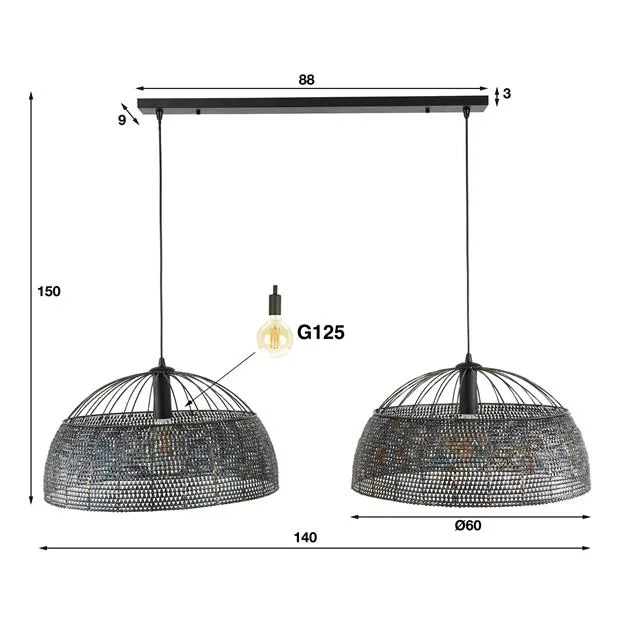 Hanglamp Armor Open 2L Ø60 - Afbeelding 8