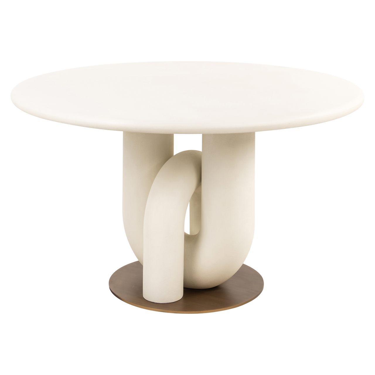 Eetkamertafel Winslow wit Ø135 cm