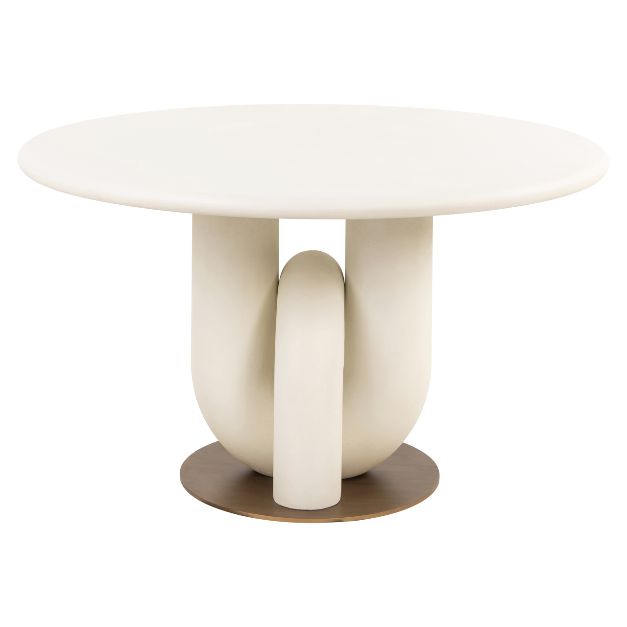 Eetkamertafel Winslow wit Ø135 cm - Afbeelding 2