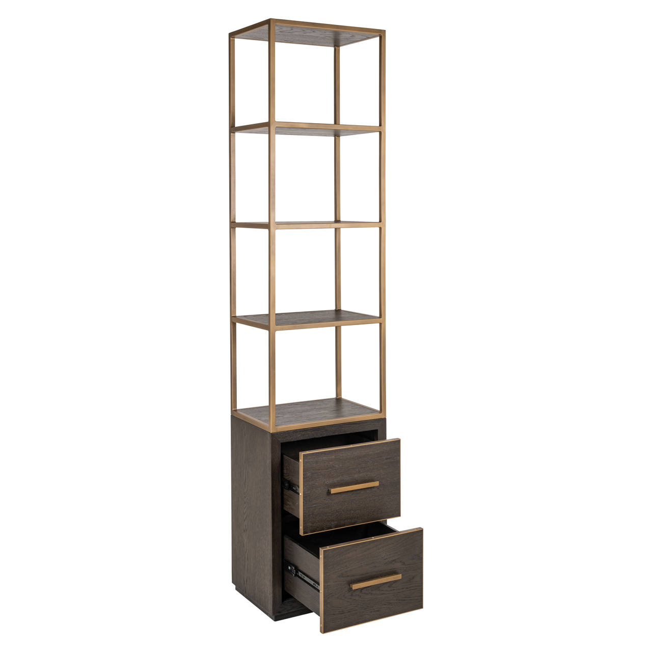Wandkast Carter 2-drawers small bruin - Afbeelding 2