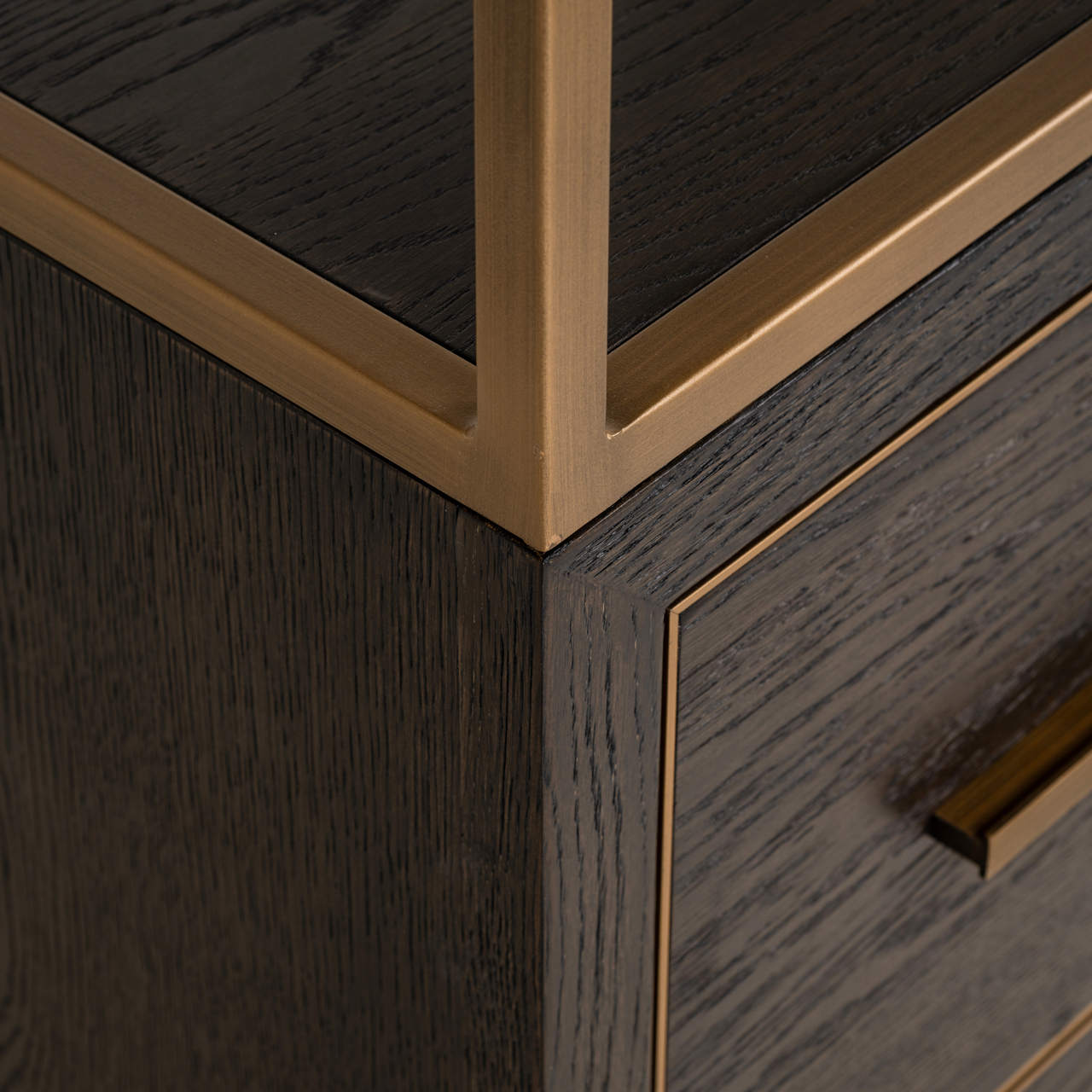 Wandkast Carter 2-drawers small bruin - Afbeelding 5