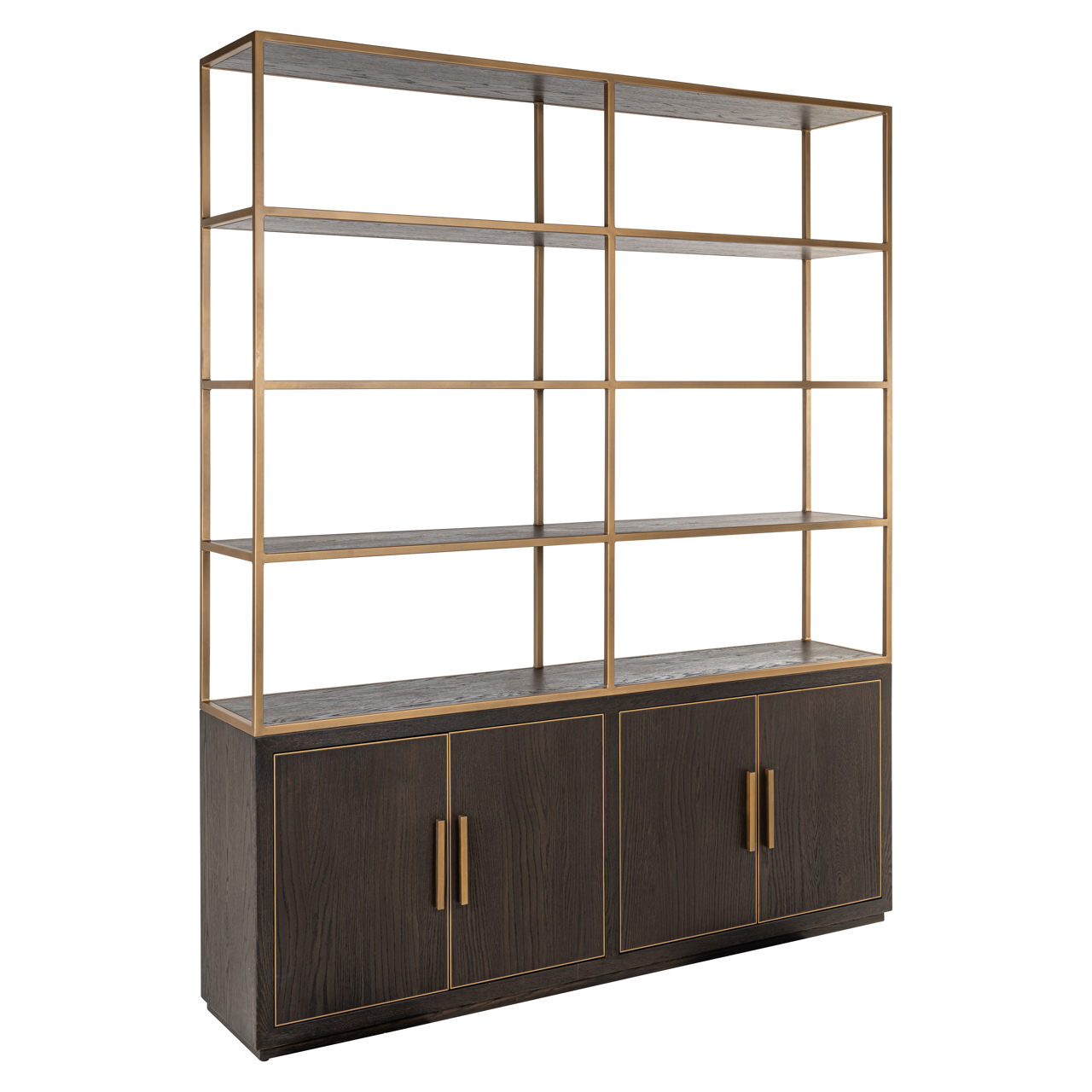 Wandkast Carter large 4-deurs bruin