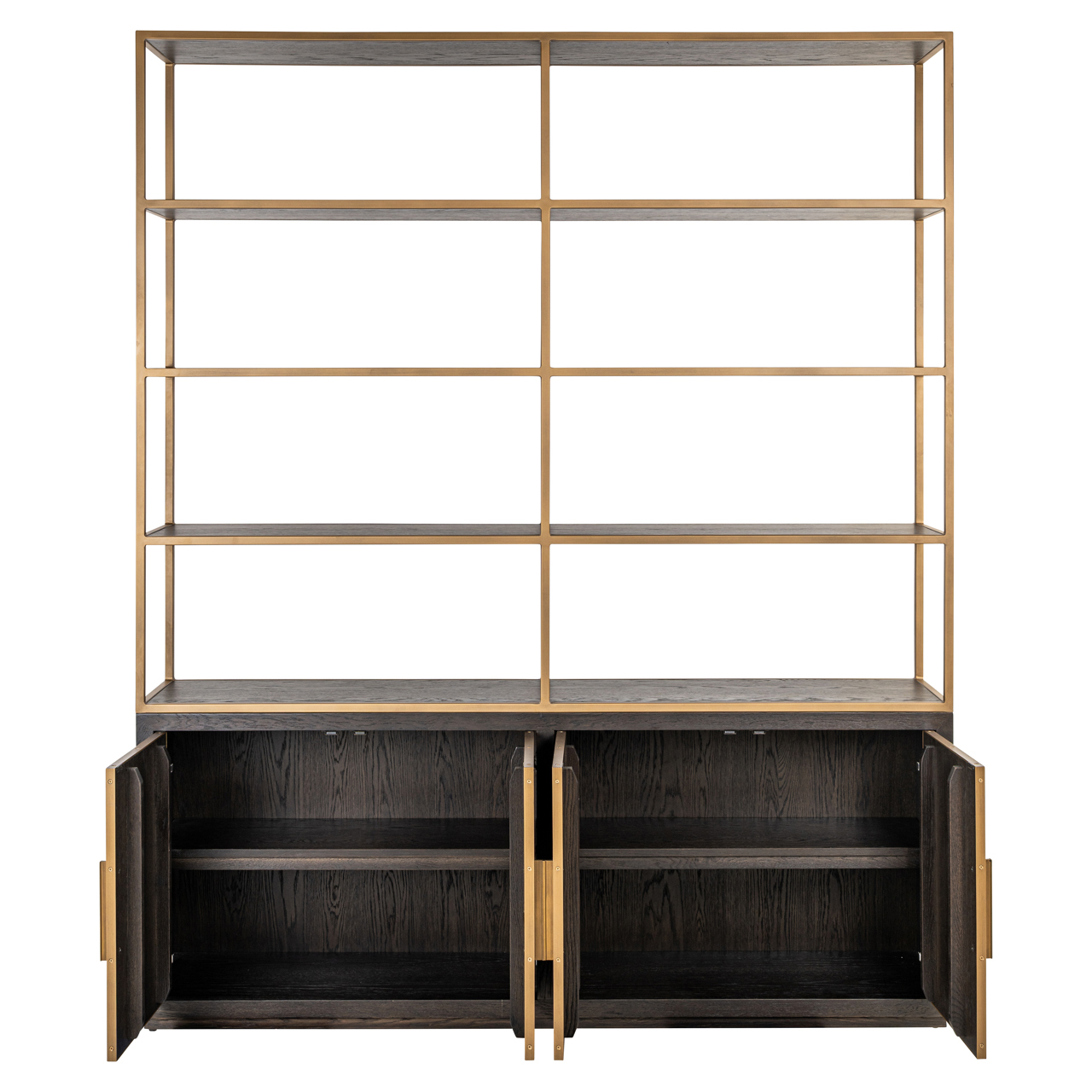 Wandkast Carter large 4-deurs bruin - Afbeelding 3