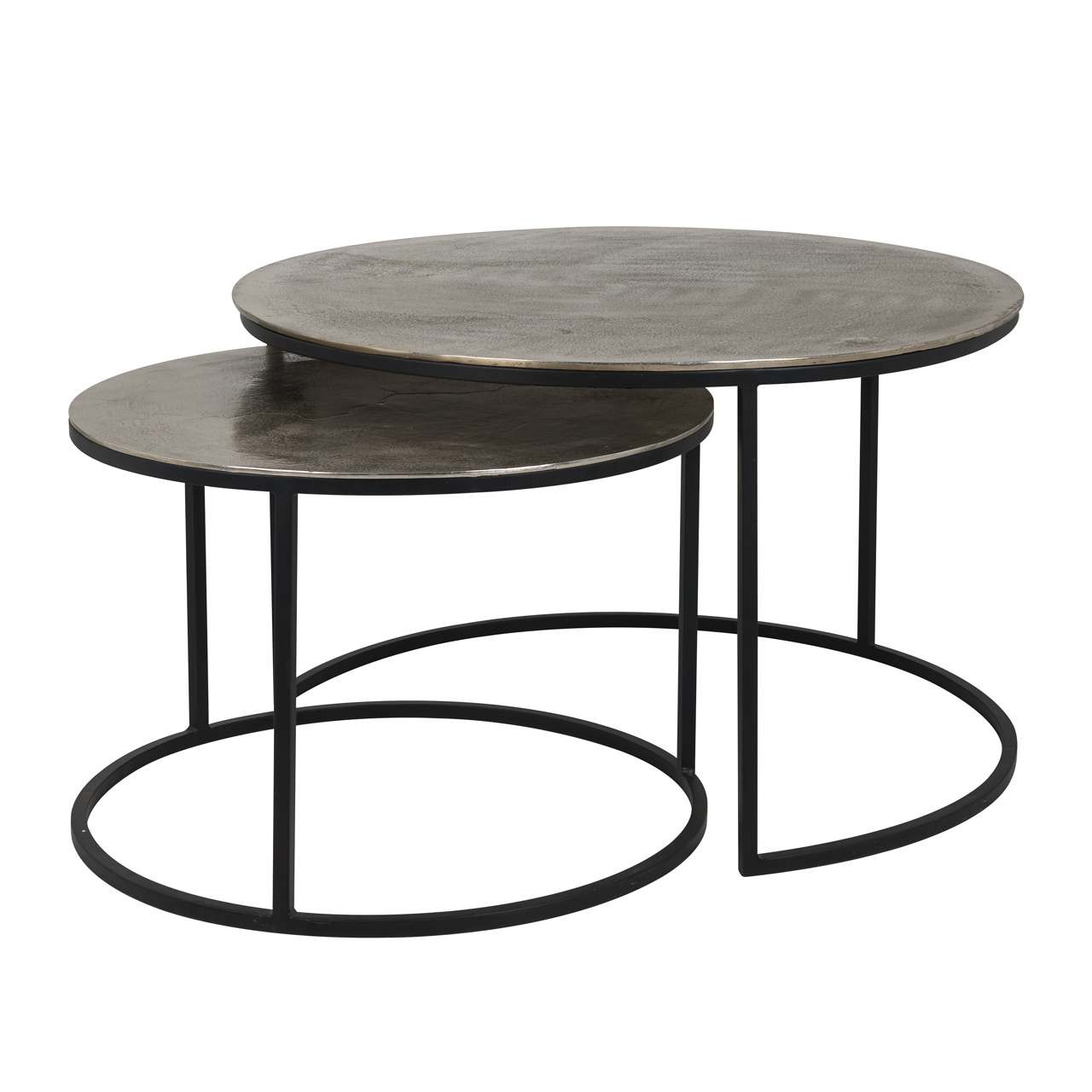 Salontafel Asher champagne goud set van 2