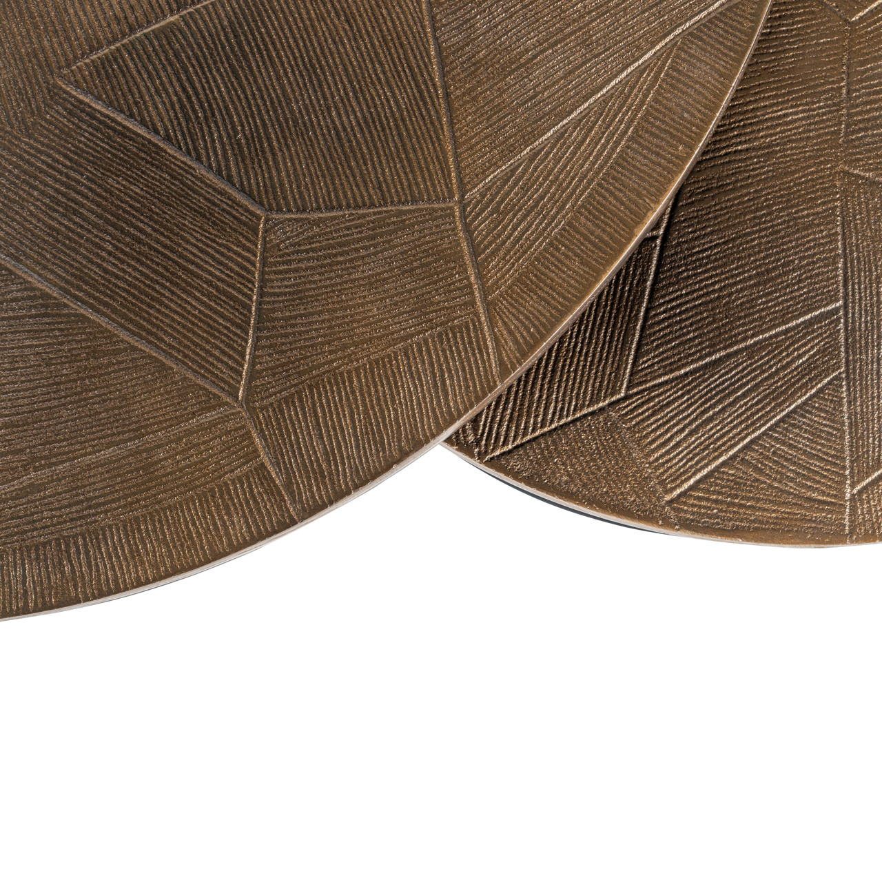 Salontafel Tulum geborsteld goud set van 2 - Afbeelding 5