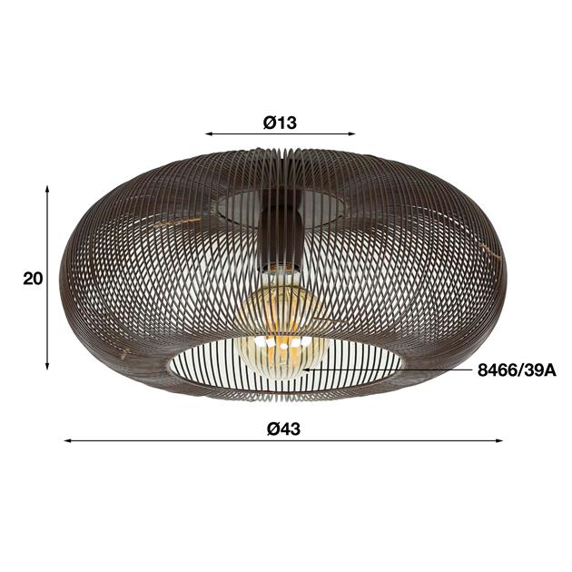 Plafondlamp Copper Twist 1L - Afbeelding 3
