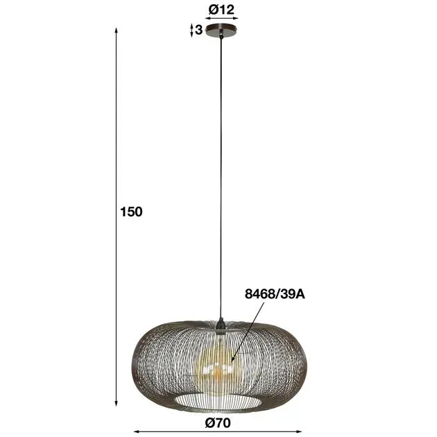 Hanglamp Copper Twist 1L Ø70 - Afbeelding 7