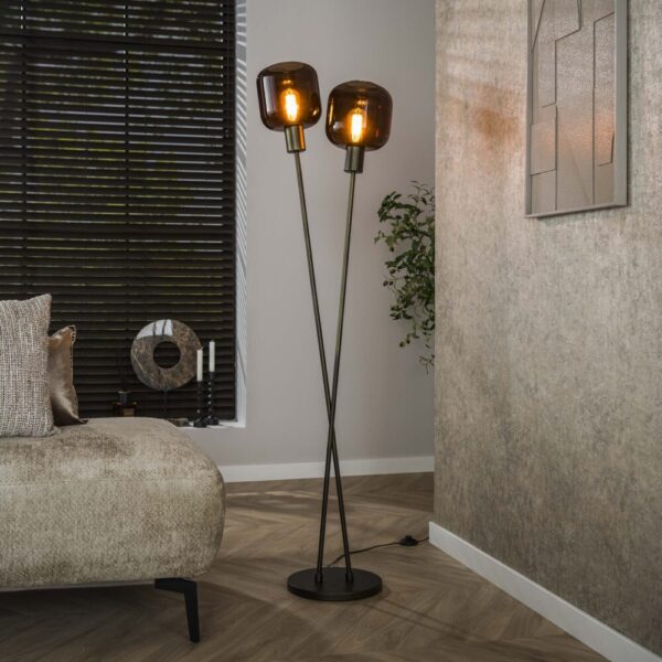 8430_90_1 Vloerlamp Bronza 2L