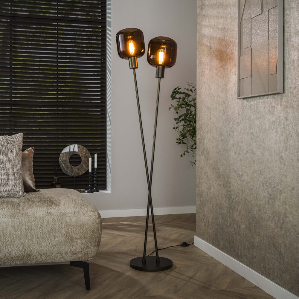 Vloerlamp Bronza 2L